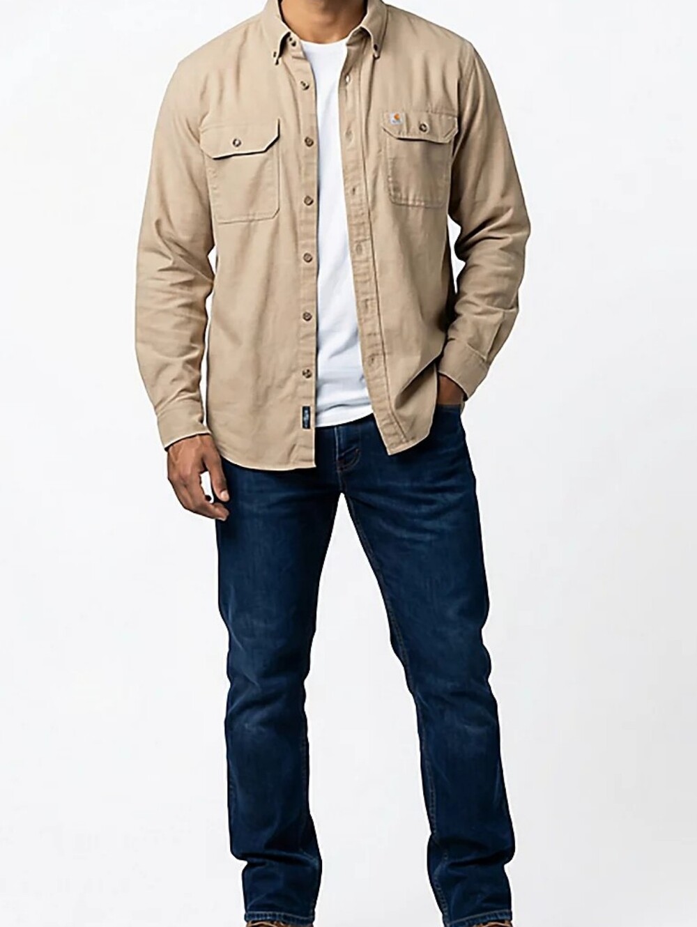 Carhartt Dark Tan Chambray Workwear Shirt